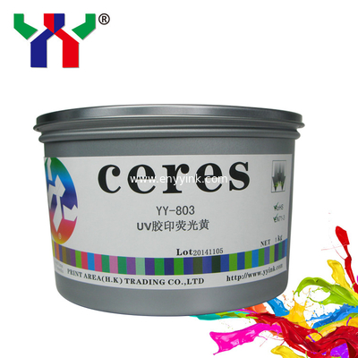 High Quality Offset UV Fluorescent Ink Pantone 803 Yellow For offset machine
