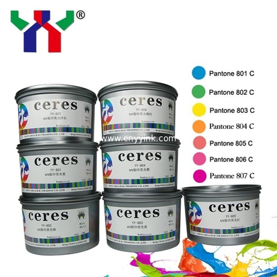 High Quality Offset UV Fluorescent Ink Pantone 803 Yellow For offset machine