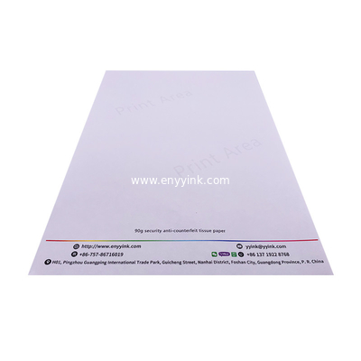 Custom 75%cotton 25%%linen security thread paper, security watermark paper